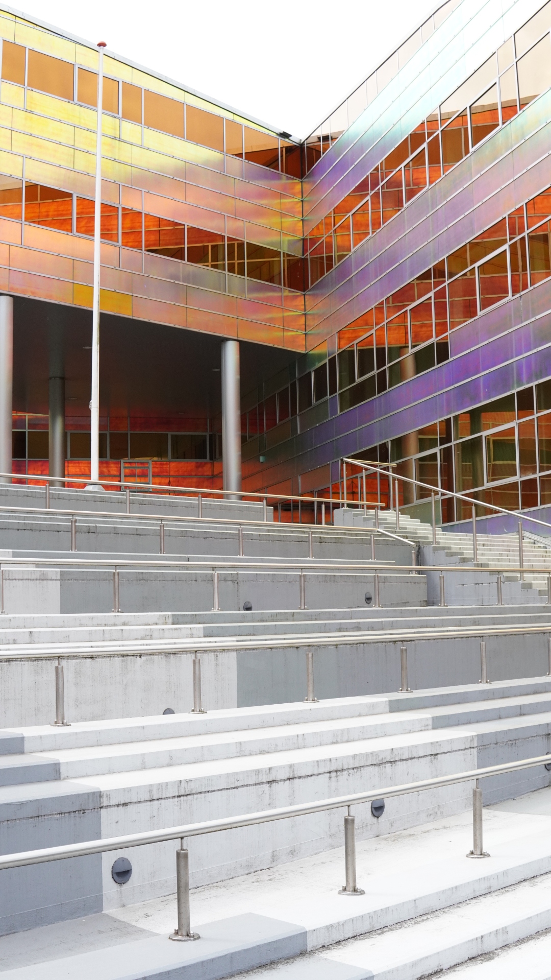 Iridescent corporate building architecture photography