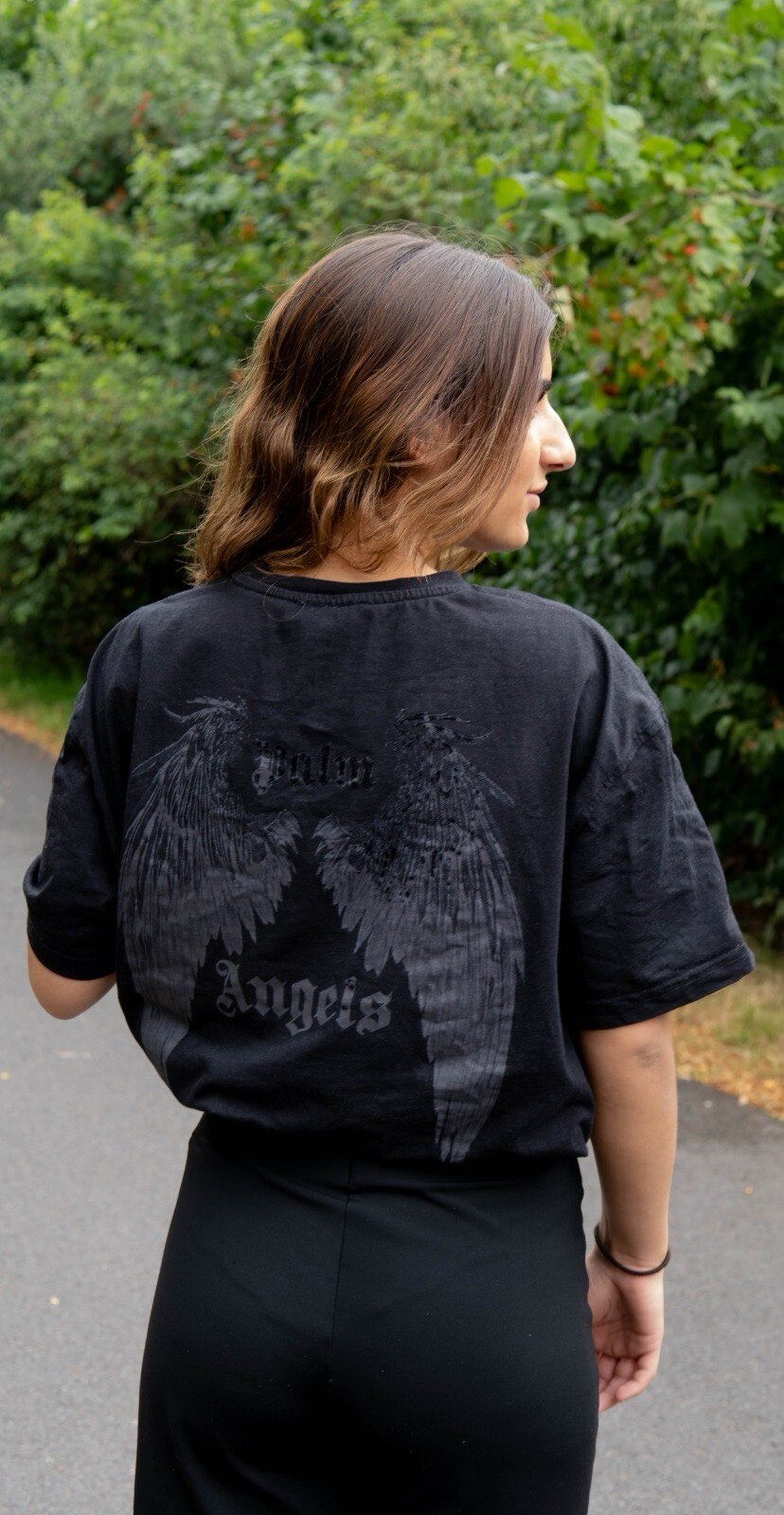 Back view streetwear branding portrait
